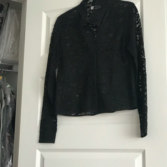 Black lace top by Babaton (Aritzia). BNWT - Picture 1 of 4